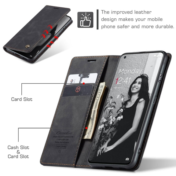 For OnePlus 11 CaseMe 013 Multifunctional Horizontal Flip Leather Phone Case(Black)