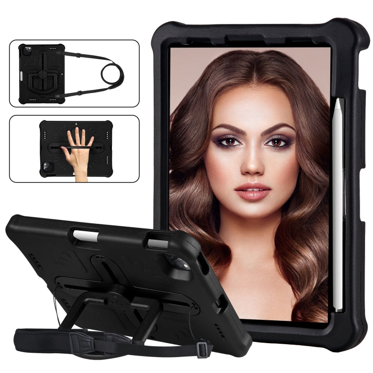 Shield 360 Rotation Handle EVA Shockproof PC Tablet Case For iPad Air 11 2024/Pro 11 2018/2020/2021/Air 4/Air 5 10.9(Black)