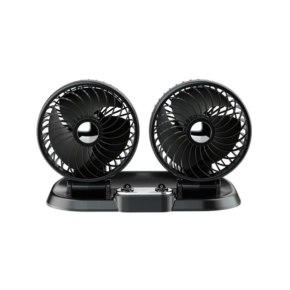 F622 Car Creative Folding Rotatable Double Head Electric Cooling Fan, Style:USB Universal