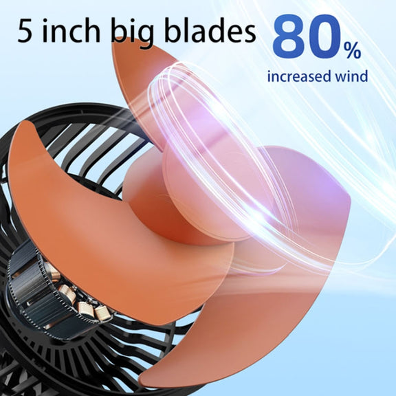 F622 Car Creative Folding Rotatable Double Head Electric Cooling Fan, Style:USB Universal