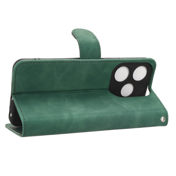 For TECNO Spark 10C Skin Feel Magnetic Flip Leather Phone Case(Green)