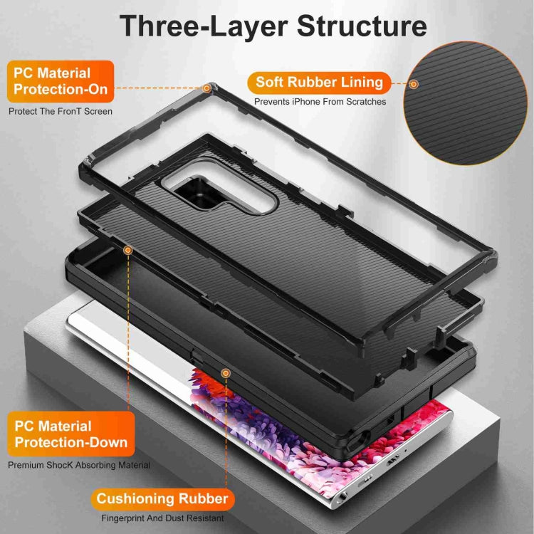 For Samsung Galaxy S23 Ultra 5G Life Water-resistant Rugged Phone Case(Black)