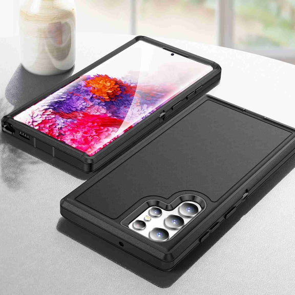 For Samsung Galaxy S23 Ultra 5G Life Water-resistant Rugged Phone Case(Black)