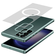 For Samsung Galaxy S22 Ultra 5G MagSafe Magnetic PC Phone Case(Green)