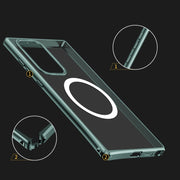 For Samsung Galaxy S22 Ultra 5G MagSafe Magnetic PC Phone Case(Green)