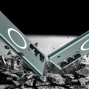 For Samsung Galaxy S22 Ultra 5G MagSafe Magnetic PC Phone Case(Green)