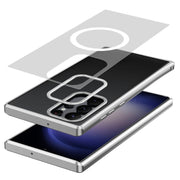For Samsung Galaxy S22 Ultra 5G MagSafe Magnetic PC Phone Case(Silver)