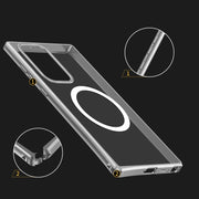 For Samsung Galaxy S22 Ultra 5G MagSafe Magnetic PC Phone Case(Silver)