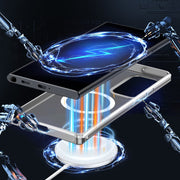 For Samsung Galaxy S22 Ultra 5G MagSafe Magnetic PC Phone Case(Silver)
