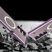 For Samsung Galaxy S22 Ultra 5G MagSafe Magnetic PC Phone Case(Purple)