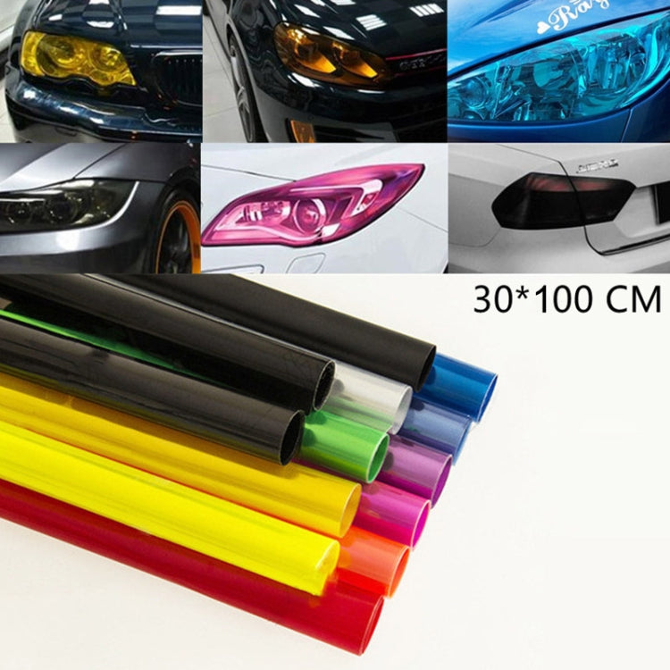 2pcs Car Headlight Protective Film Tail Light Film Motorcycle Fog Light Film, Size:30 x 100cm(Dark Blue)