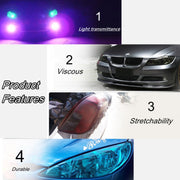 2pcs Car Headlight Protective Film Tail Light Film Motorcycle Fog Light Film, Size:30 x 100cm(Dark Blue)