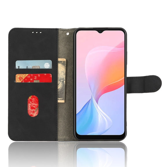 For Blackview A85 Skin Feel Magnetic Flip Leather Phone Case(Black)