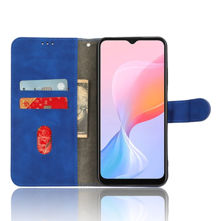 For Blackview A85 Skin Feel Magnetic Flip Leather Phone Case(Blue)