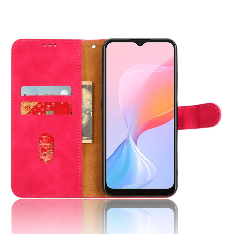 For Blackview A85 Skin Feel Magnetic Flip Leather Phone Case(Rose Red)