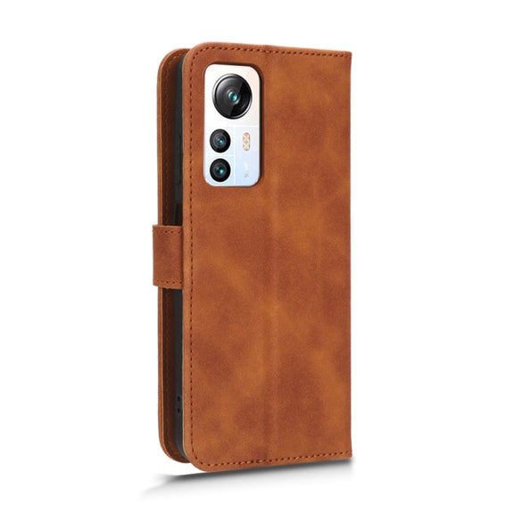 For Blackview A85 Skin Feel Magnetic Flip Leather Phone Case(Brown)