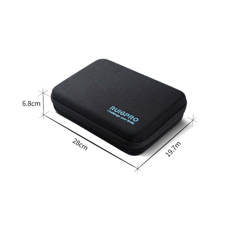 For GoPro HERO8 / 7 / 6 RUIGPRO Shockproof Water-resistant Portable Case Box Size: 28 x 19.7 x 6.8cm
