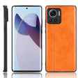 For Motorola Edge 30 Ultra / Moto X30 Pro Sewing Cow Pattern Skin PC + PU + TPU Phone Case(Orange) - Motorola Cases by PMC TechLife | Online Shopping South Africa | PMC TechLife