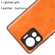 For Motorola Edge 30 Ultra / Moto X30 Pro Sewing Cow Pattern Skin PC + PU + TPU Phone Case(Orange)