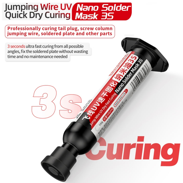 3pcs Qianli MEGA-IDEA Nano Solder Mask 3S Jump Wire UV Dry Fast Curing Glue