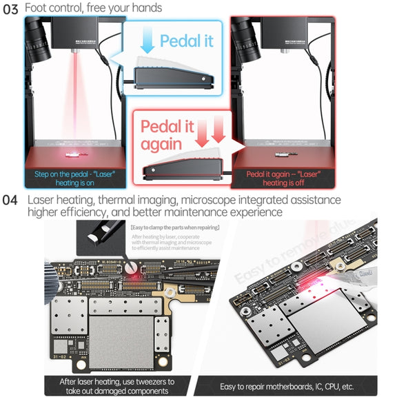 Mega-idea Intelligent Infrared Laser Desoldering Machine, Model:Without Microscope Set(US Plug)