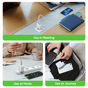 DUZZONA T9 65W Dual USB-C / Type-C+USB GaN Fast Charger, Specification:EU Plug