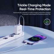DUZZONA T9 65W Dual USB-C / Type-C+USB GaN Fast Charger, Specification:EU Plug