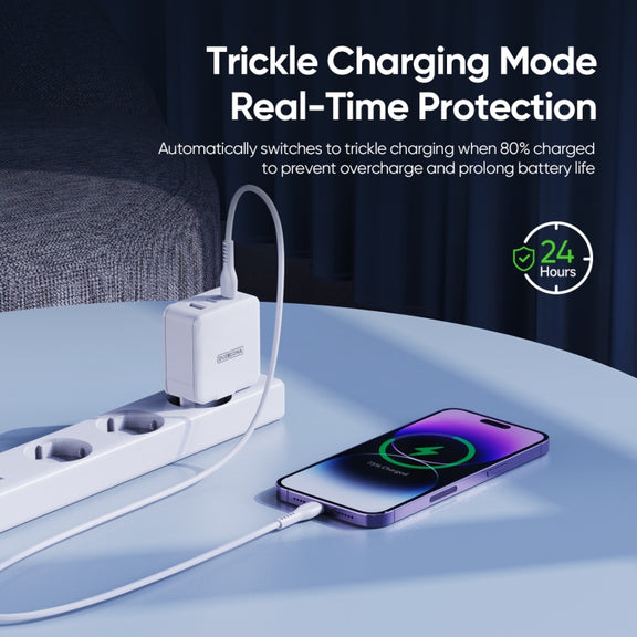 DUZZONA T9 65W Dual USB-C / Type-C+USB GaN Fast Charger, Specification:EU Plug