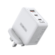 DUZZONA T9 65W Dual USB-C / Type-C+USB GaN Fast Charger, Specification:UK Plug
