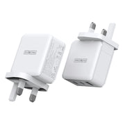 DUZZONA T9 65W Dual USB-C / Type-C+USB GaN Fast Charger, Specification:UK Plug