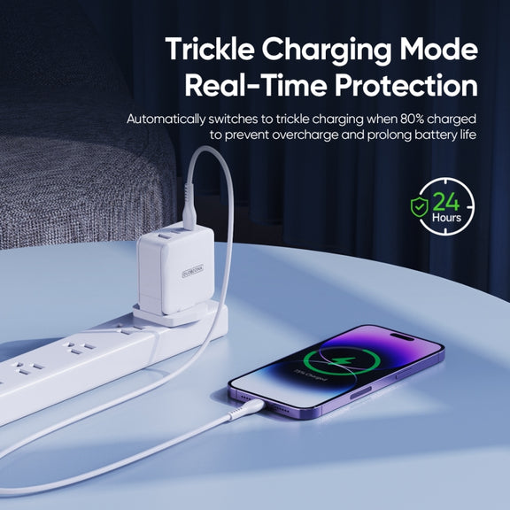 DUZZONA T9 65W Dual USB-C / Type-C+USB GaN Fast Charger, Specification:UK Plug