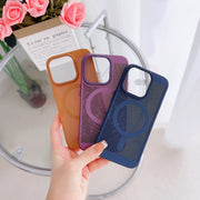 For iPhone 13 Grid Cooling MagSafe Magnetic Phone Case(Dark Purple)