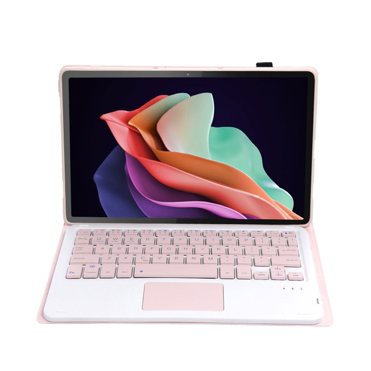 For Huawei MatePad 11 2023 AHW13-A Lambskin Texture Ultra-thin Detachable Bluetooth Keyboard Leather Case with Touchpad(Pink)