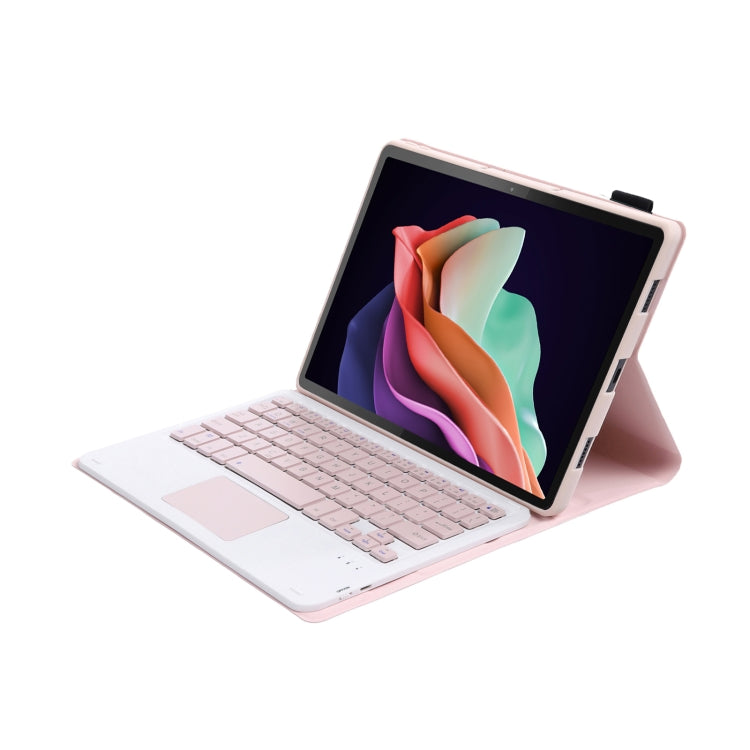 For Huawei MatePad 11 2023 AHW13-A Lambskin Texture Ultra-thin Detachable Bluetooth Keyboard Leather Case with Touchpad(Pink)