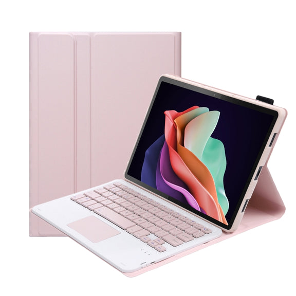 For Huawei MatePad 11 2023 AHW13-A Lambskin Texture Ultra-thin Detachable Bluetooth Keyboard Leather Case with Touchpad(Pink)