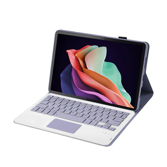 For Huawei MatePad 11 2023 AHW13-A Lambskin Texture Ultra-thin Detachable Bluetooth Keyboard Leather Case with Touchpad(Purple)