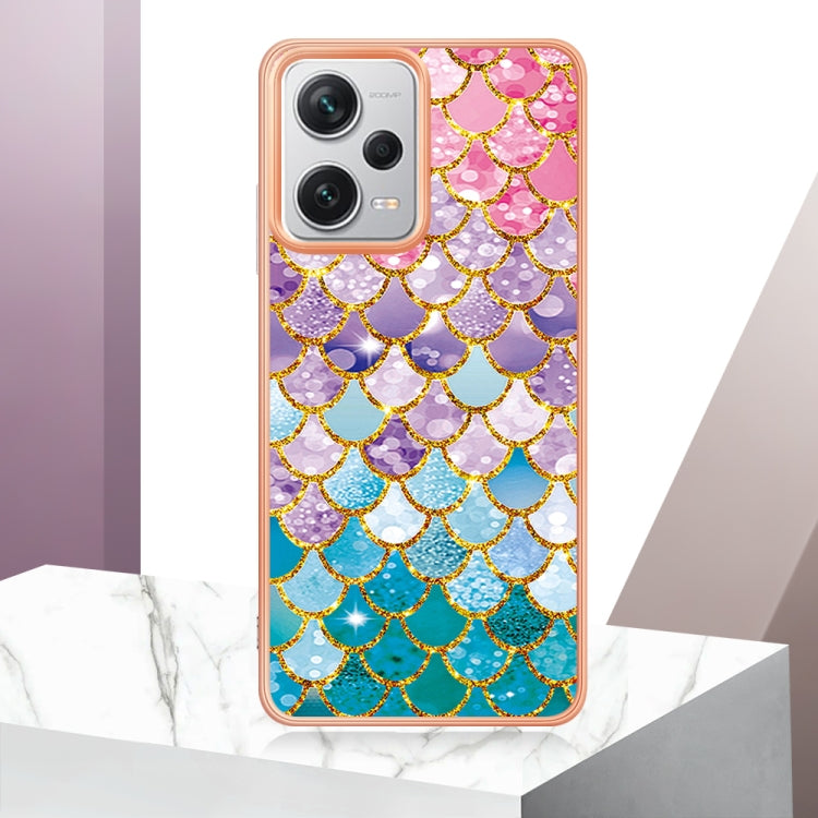 For Xiaomi Redmi Note 12 Pro+ 5G Global Electroplating IMD TPU Phone Case(Colorful Scales)
