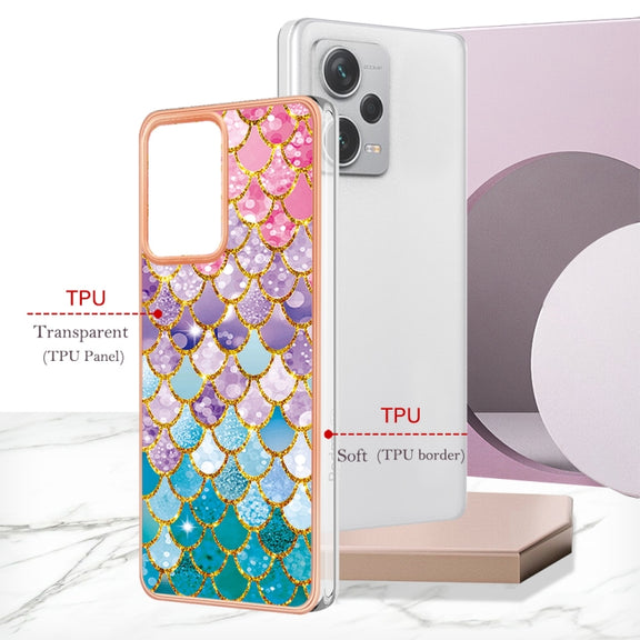 For Xiaomi Redmi Note 12 Pro+ 5G Global Electroplating IMD TPU Phone Case(Colorful Scales)