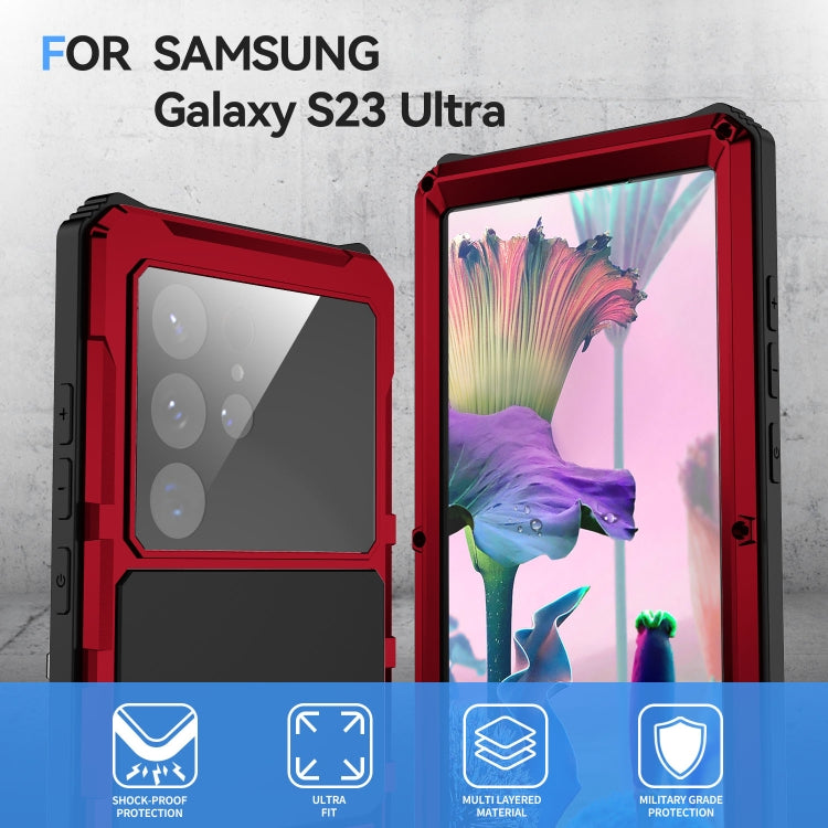 For Samsung Galaxy S23 Ultra 5G R-JUST RJ-56 3rd Gen Life Water-resistant Dustproof Shockproof Phone Case(Red)