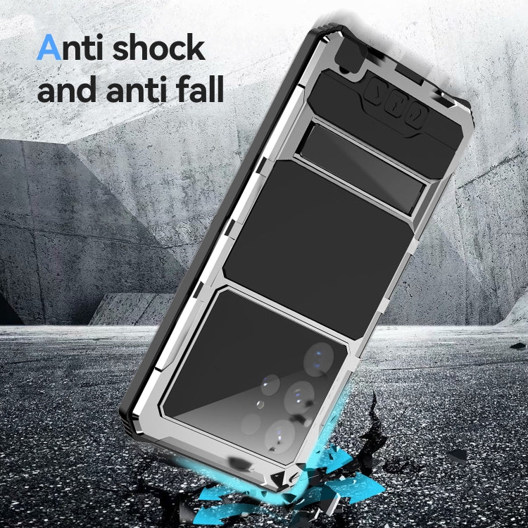 For Samsung Galaxy S22 Ultra 5G R-JUST RJ-56 3rd Gen Life Water-resistant Dustproof Shockproof Phone Case(Silver)