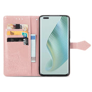 For Honor Magic5 Pro Mandala Flower Embossed Leather Phone Case(Rose Gold)