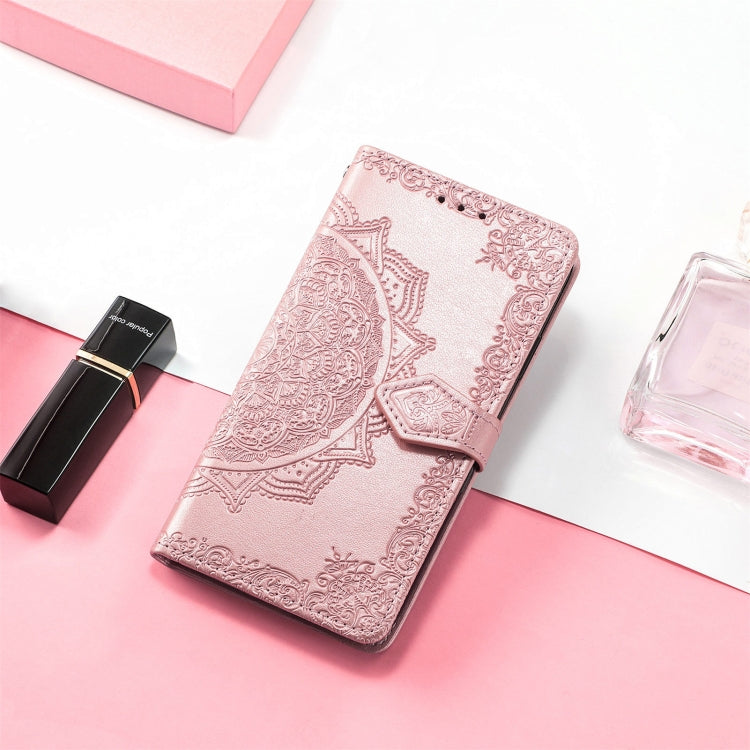 For Honor Magic5 Pro Mandala Flower Embossed Leather Phone Case(Rose Gold)