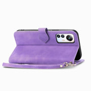 For Blackview A85 Embossed Flower Zipper Leather Phone Case(Purple)
