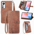 For Blackview A85 Embossed Flower Zipper Leather Phone Case(Brown) - free shipping - PMC TechLife - Order now!