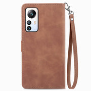 For Blackview A85 Embossed Flower Zipper Leather Phone Case(Brown)