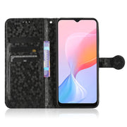 For Blackview A85 Honeycomb Dot Texture Leather Phone Case(Black)