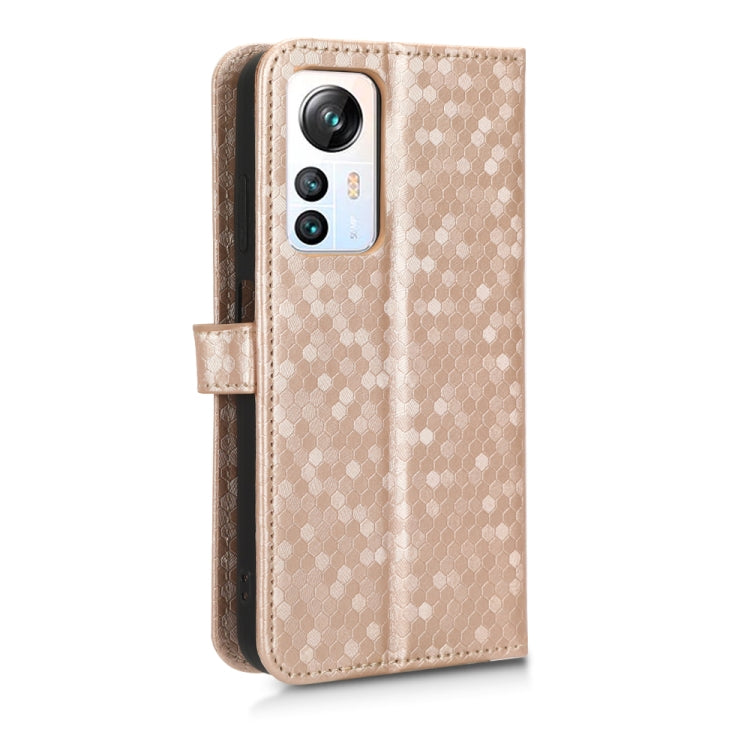 For Blackview A85 Honeycomb Dot Texture Leather Phone Case(Gold)