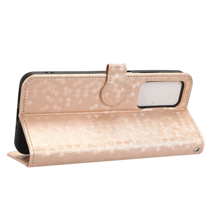 For Blackview A85 Honeycomb Dot Texture Leather Phone Case(Gold)