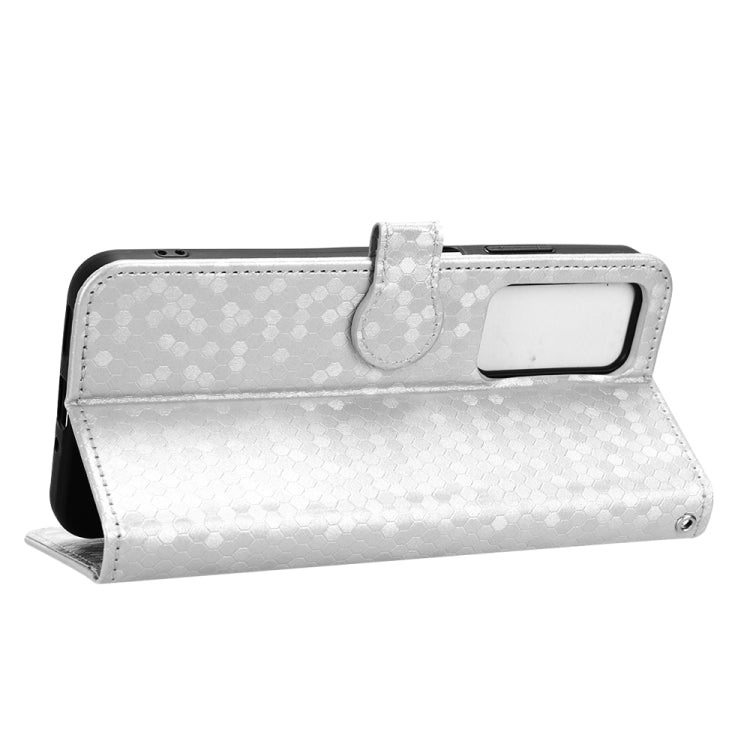 For Blackview A85 Honeycomb Dot Texture Leather Phone Case(Silver)