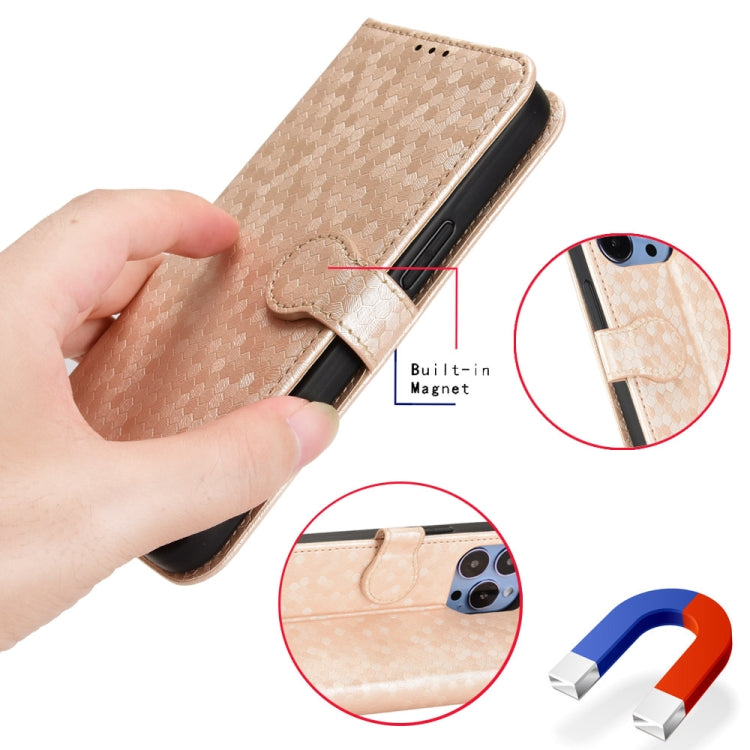 For Blackview A85 Honeycomb Dot Texture Leather Phone Case(Blue)